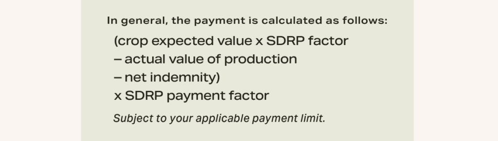 SDRP Equation showing how SDRP Payments are calculated SDRP Equation showing how SDRP Payments are calculated